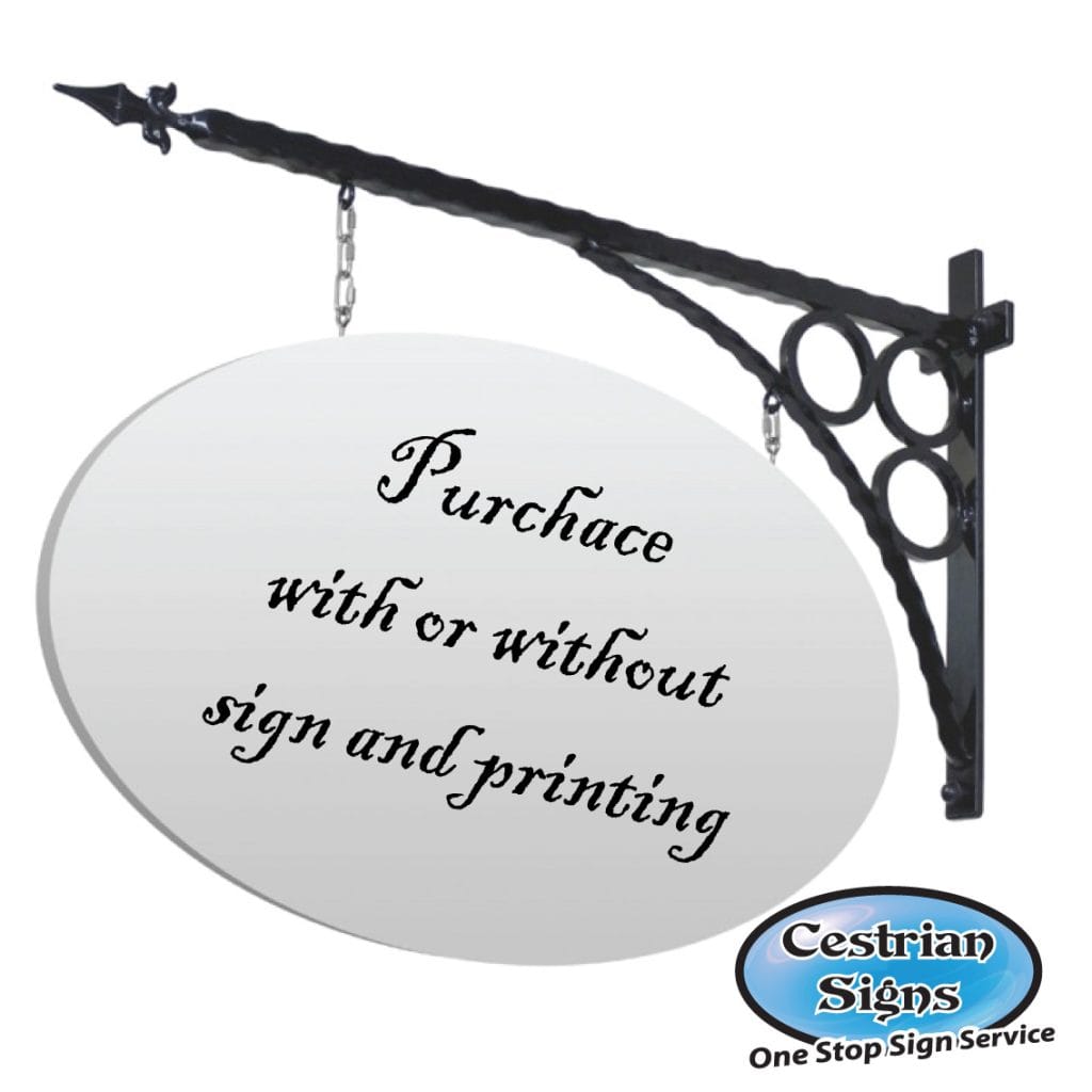 hanging bracket sign detail