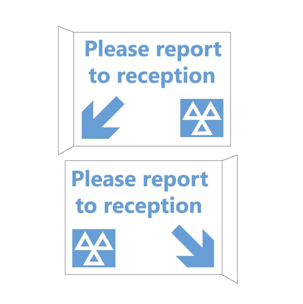 mot reception arrow sign