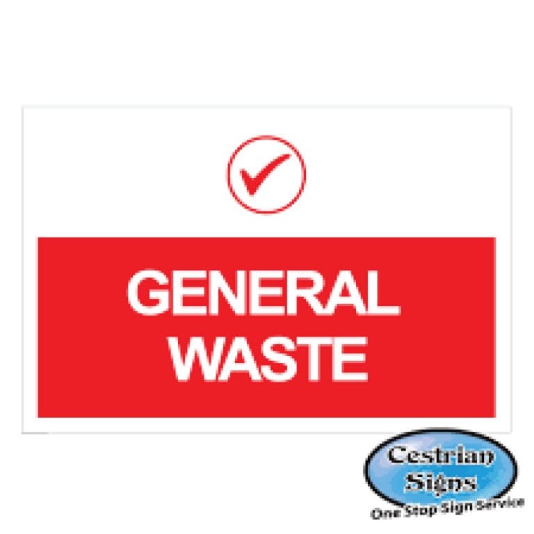 Waste management construction site signs