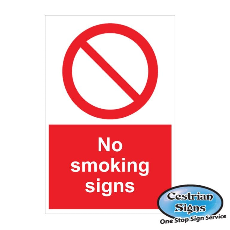 NO SMOKING PROHIBITION SAFETY SIGNS