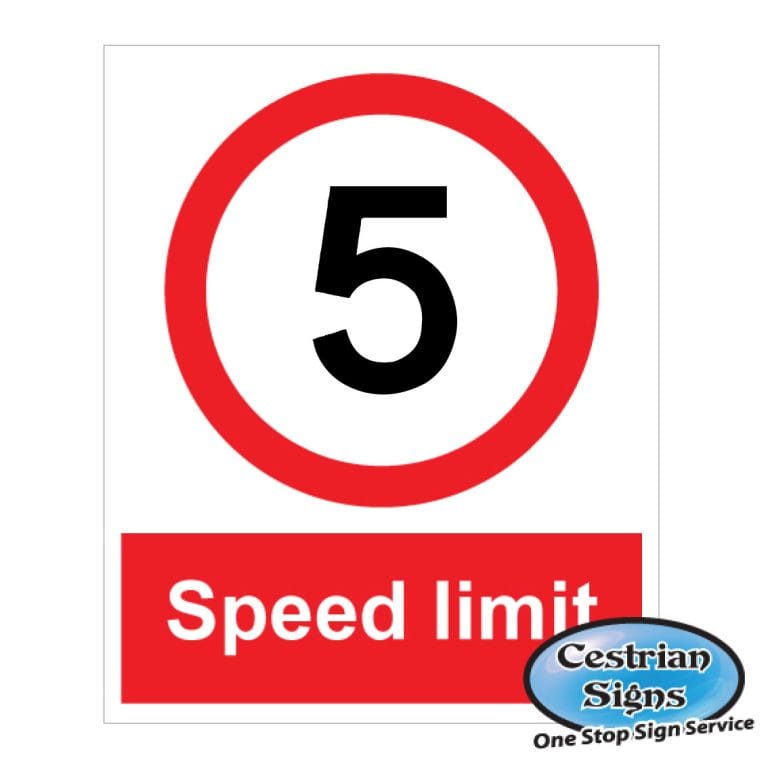 Speed Limit Site Safety Signs