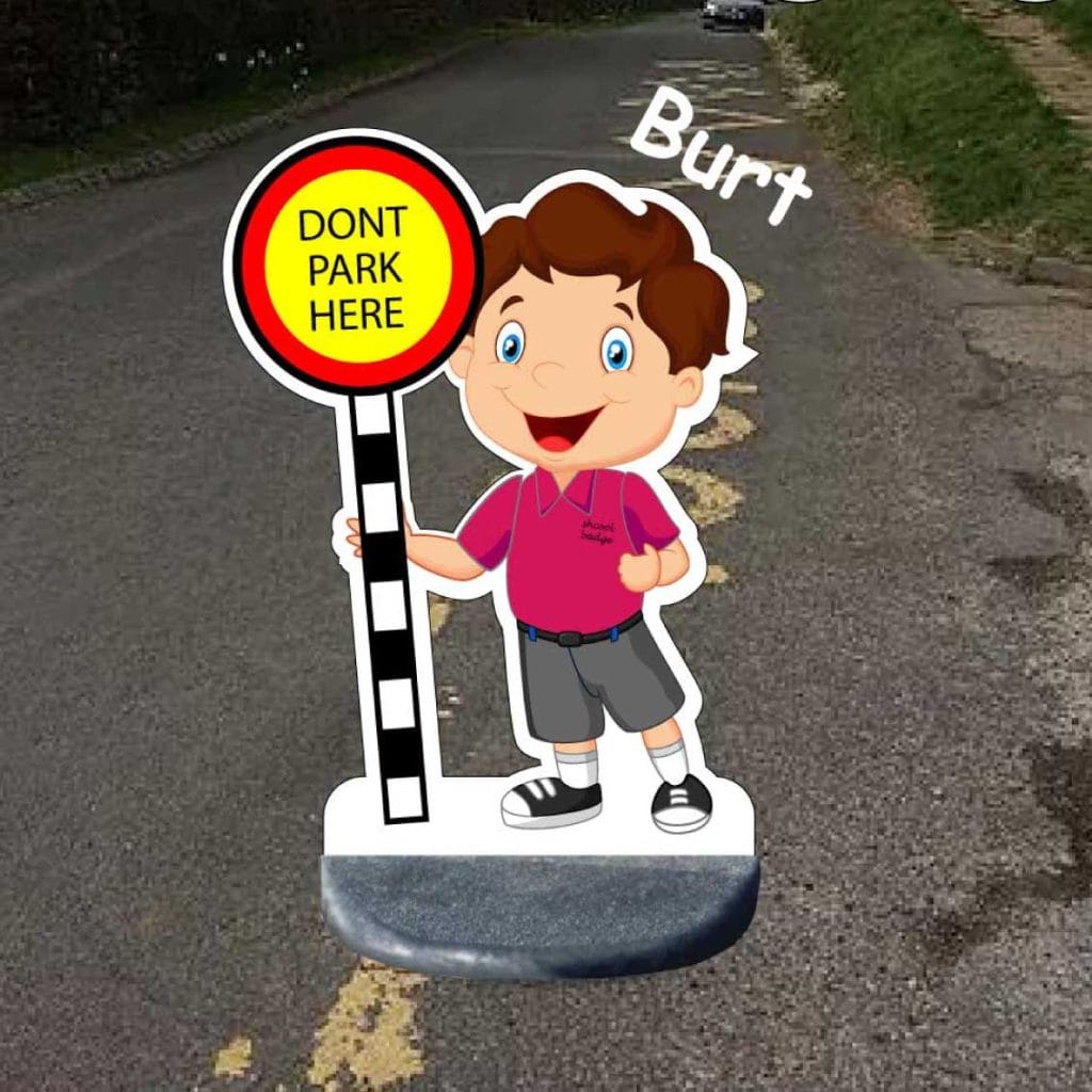 School No Parking Pavement Sign Burt