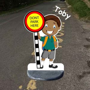 School No Parking Pavement Sign toby