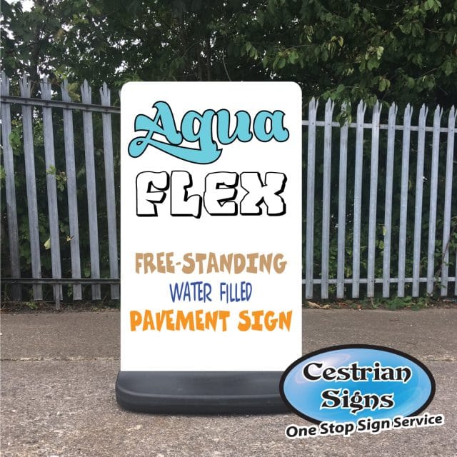Aqua-Flex Water Filled Pavement Sign