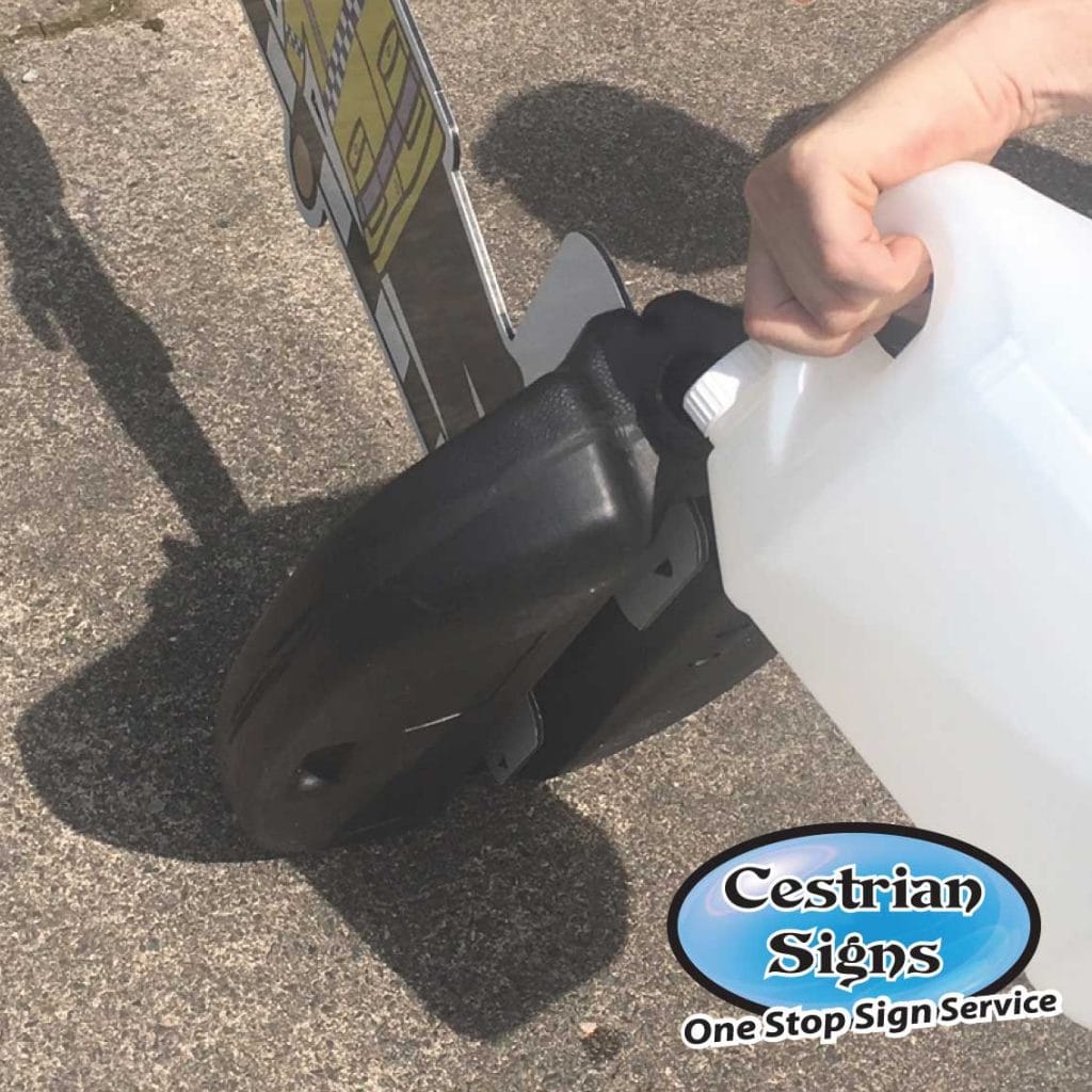 Aqua-Flex Water Filled Pavement Sign 3