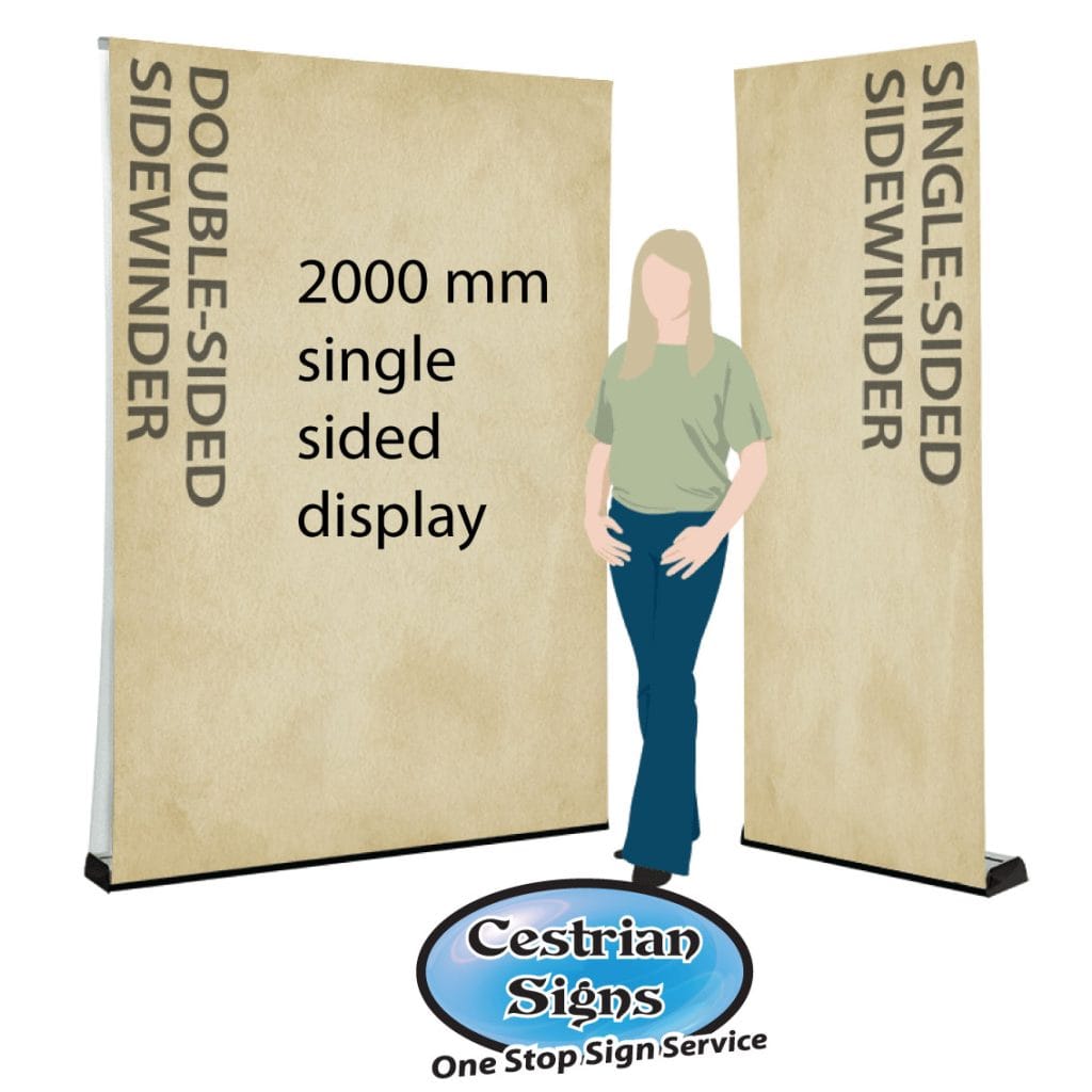 SIDEWINDER Pull Up Banner Stand 2000 mm | Cestrian Signs