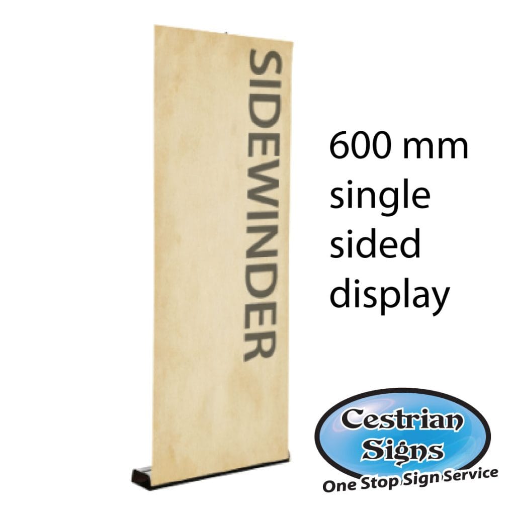 sidewinder single sided roller banner 600 mm
