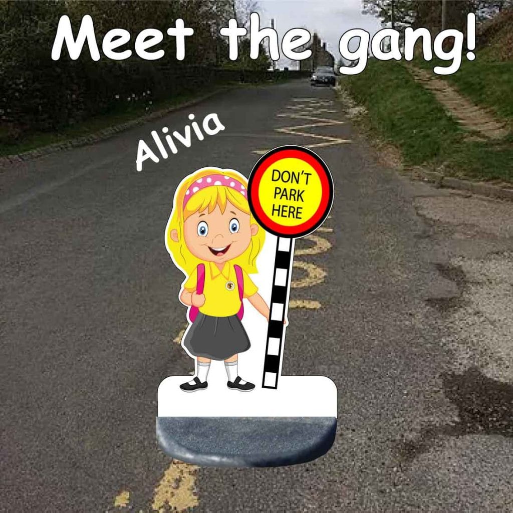 School No Parking Pavement Sign Alivia