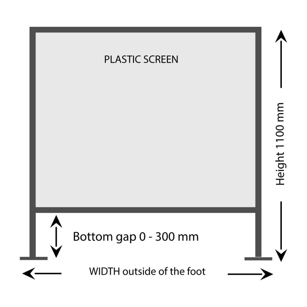 Shop Sneeze Guard Screen size guide