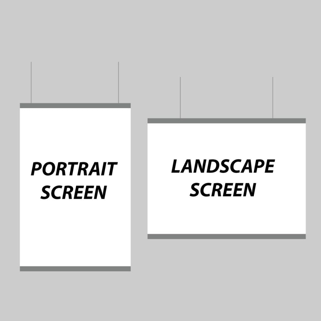 portrait or landscape sneeze screen