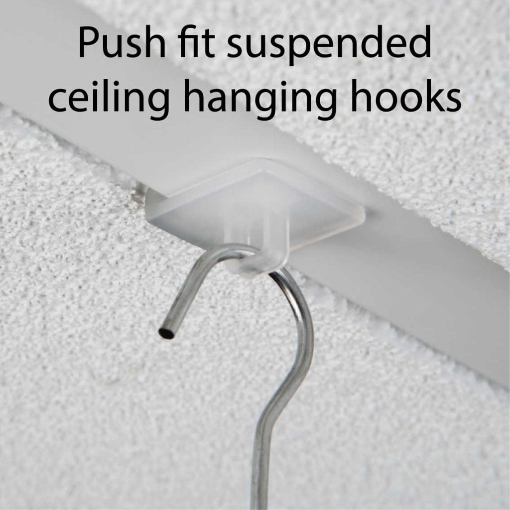 push fit ceiling hanging clips