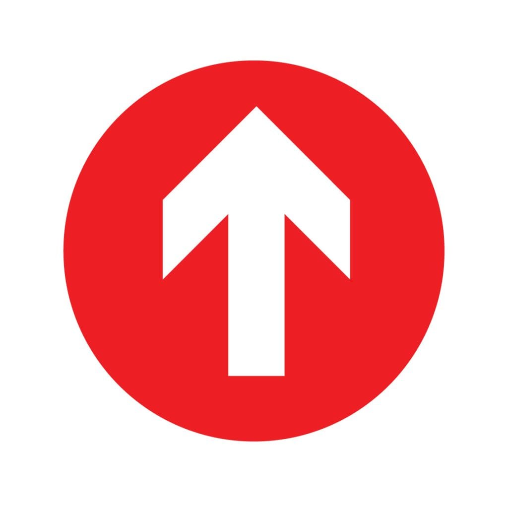 one way shop factory floor sticker