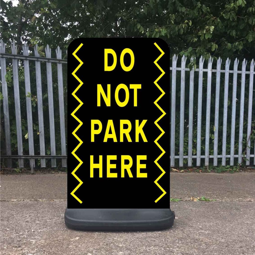 Do not park here school sign