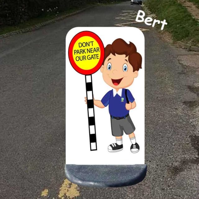 No parking school sign bert
