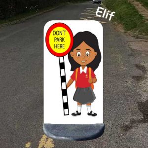 No parking school sign elif