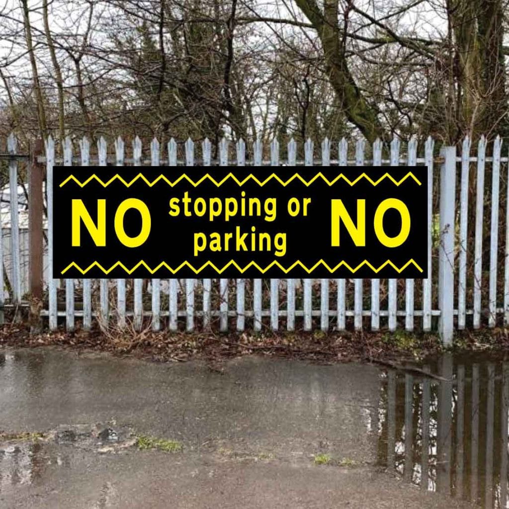 No stopping school banners
