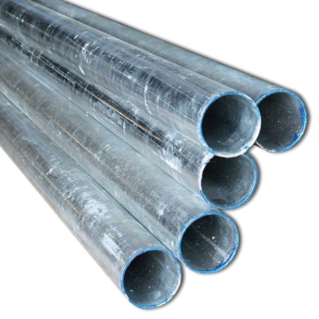 Round galvanised steel sign posts