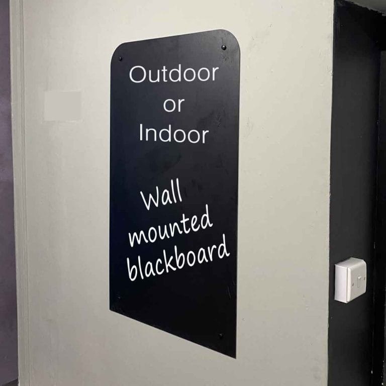 Outdoor wall mounted chalkboard Cestrian Signs