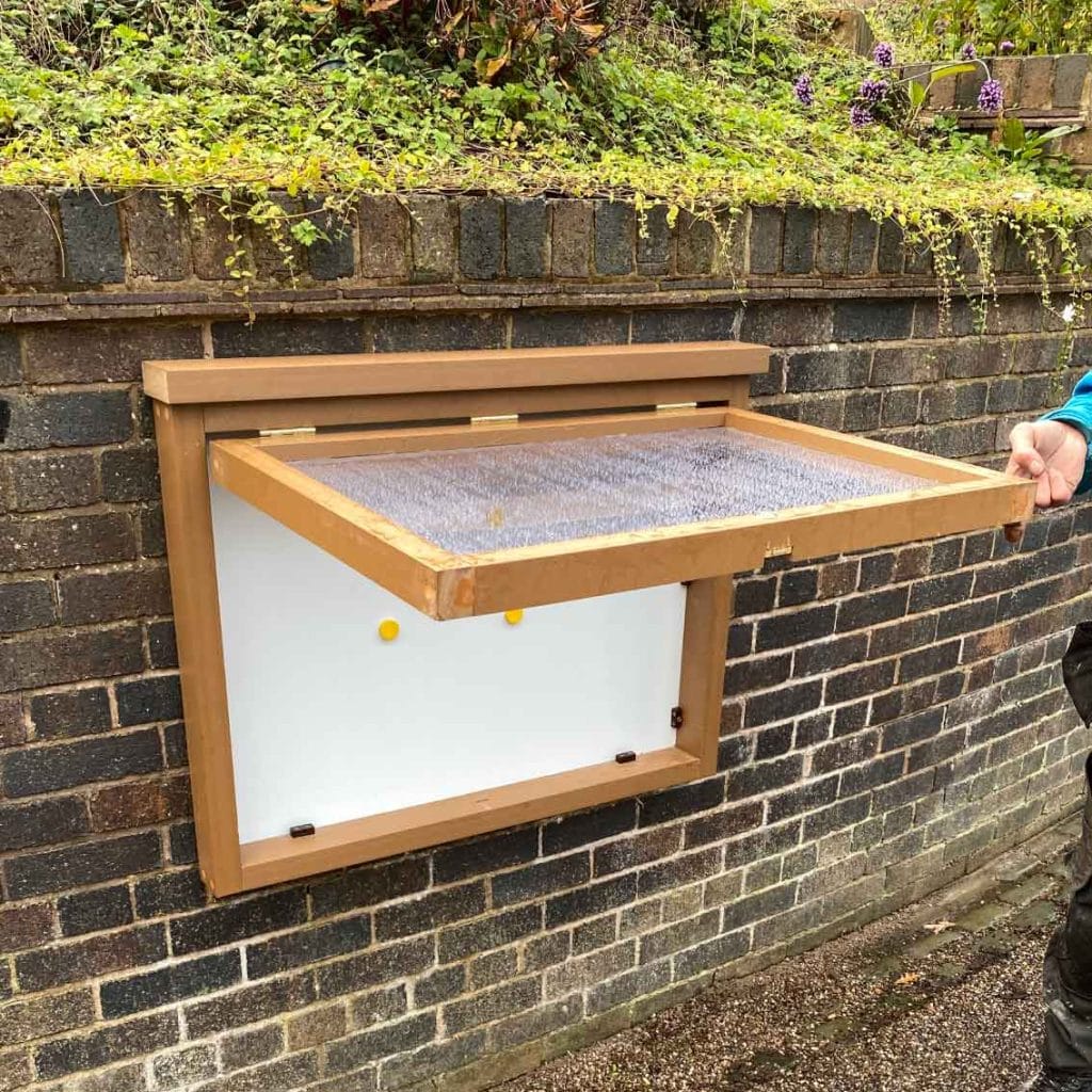 Recycled plastic wood affect notice board