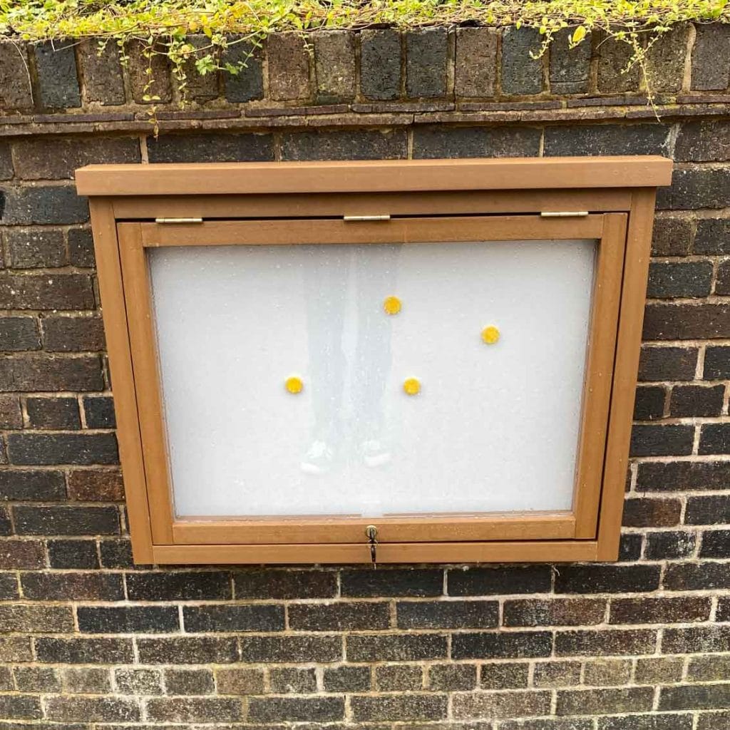 Recycled plastic wood Effect notice board