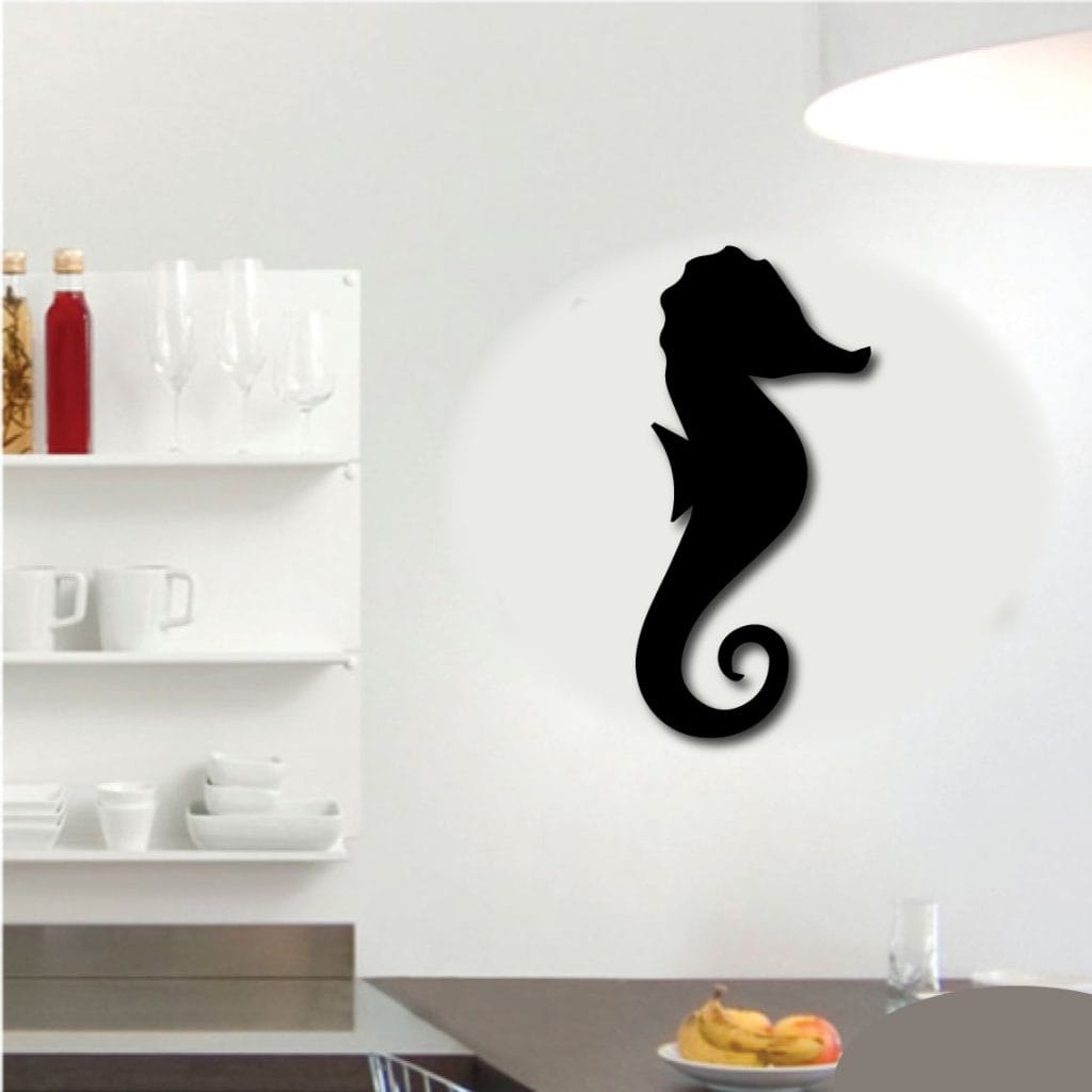Seahorse shaped chalk board