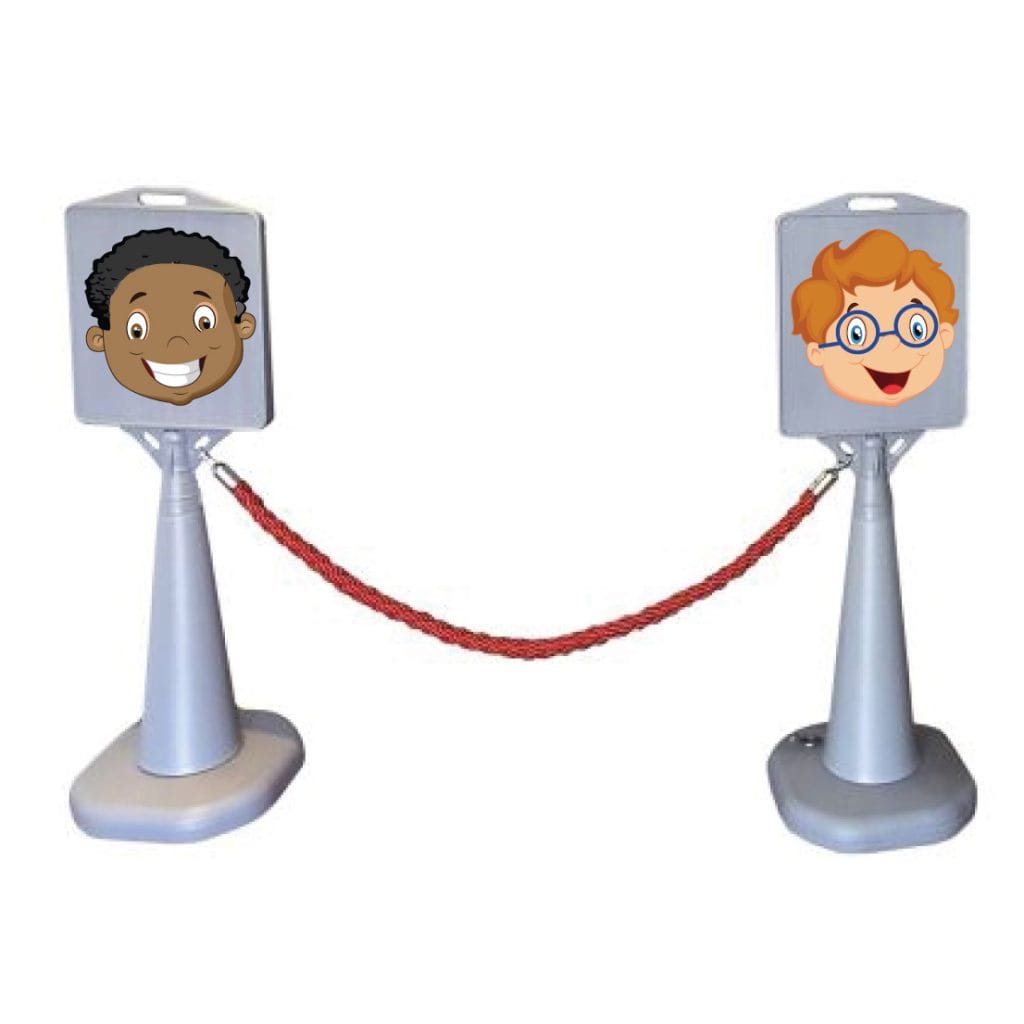 School barrier queue system - - Cestrian Signs