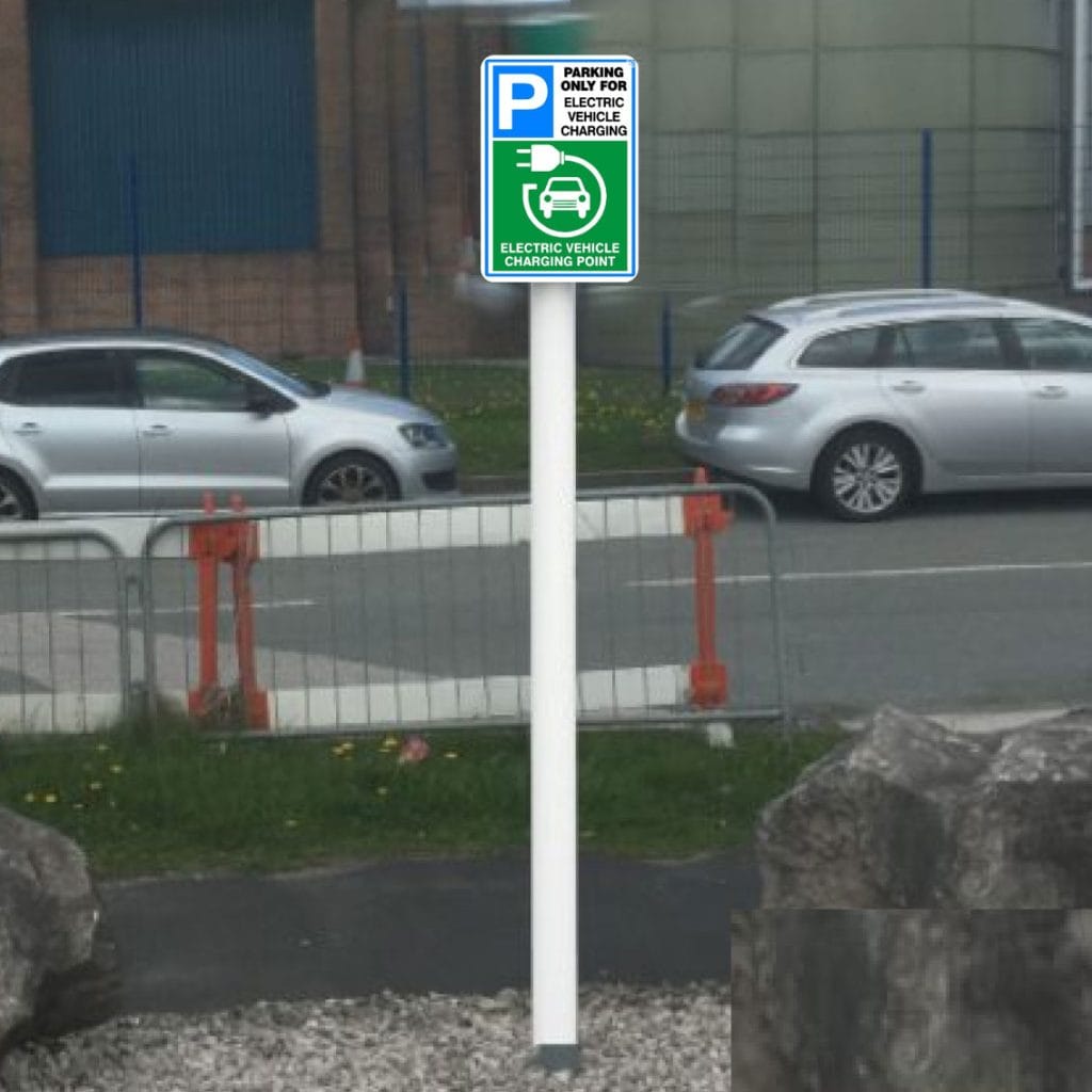 Electric vehicle parking charging sign