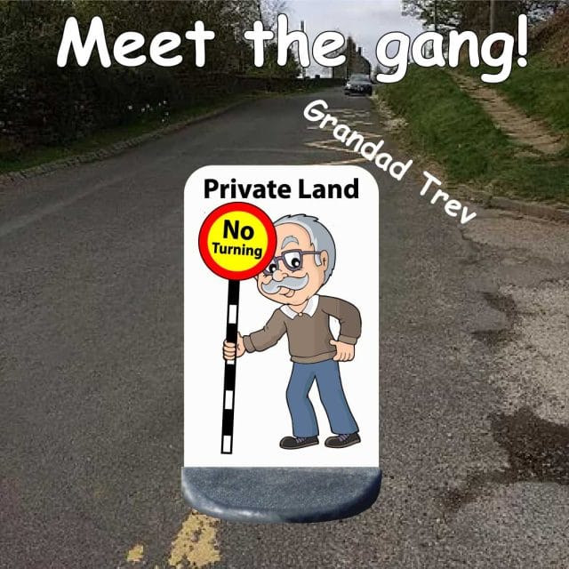No parking sign grandad trev