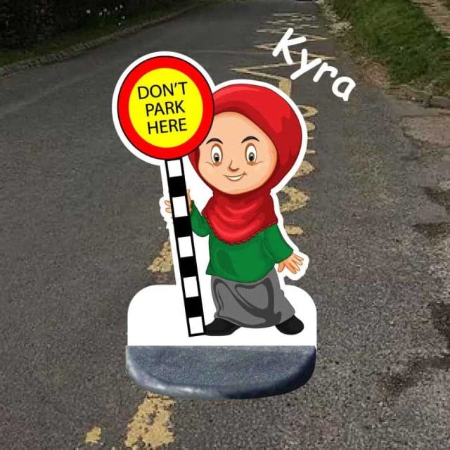 School No Parking Pavement Sign Kyra
