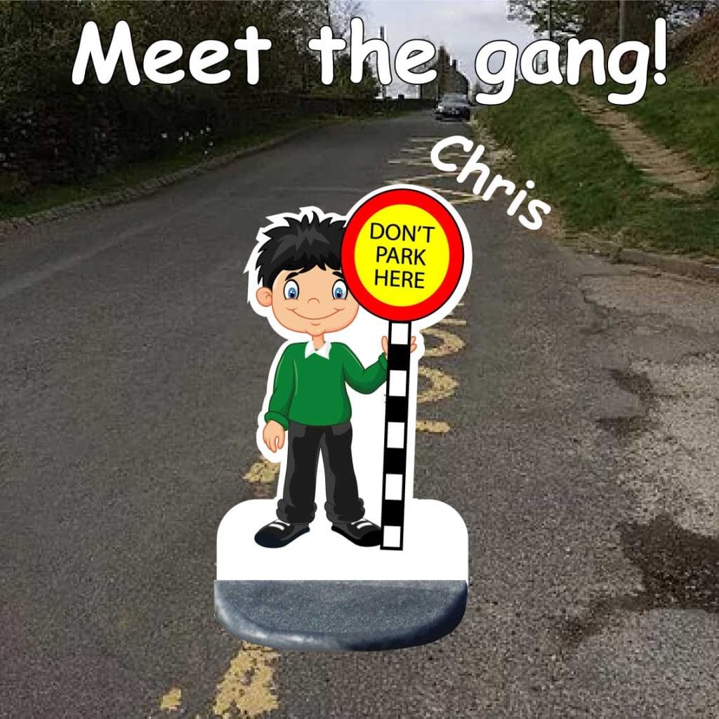 School No Parking Pavement Sign chris