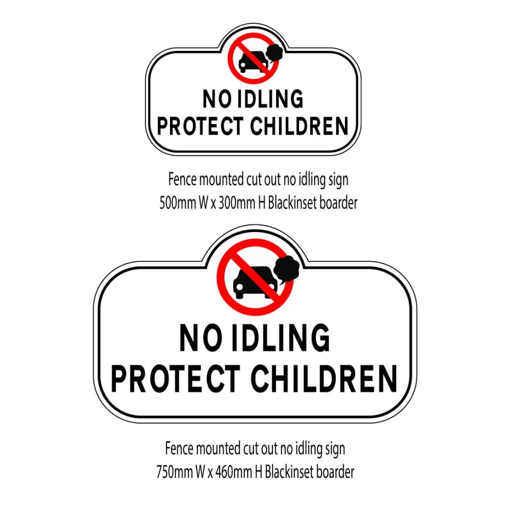School-Fence-No-Vehicle-Idling-Sign-size