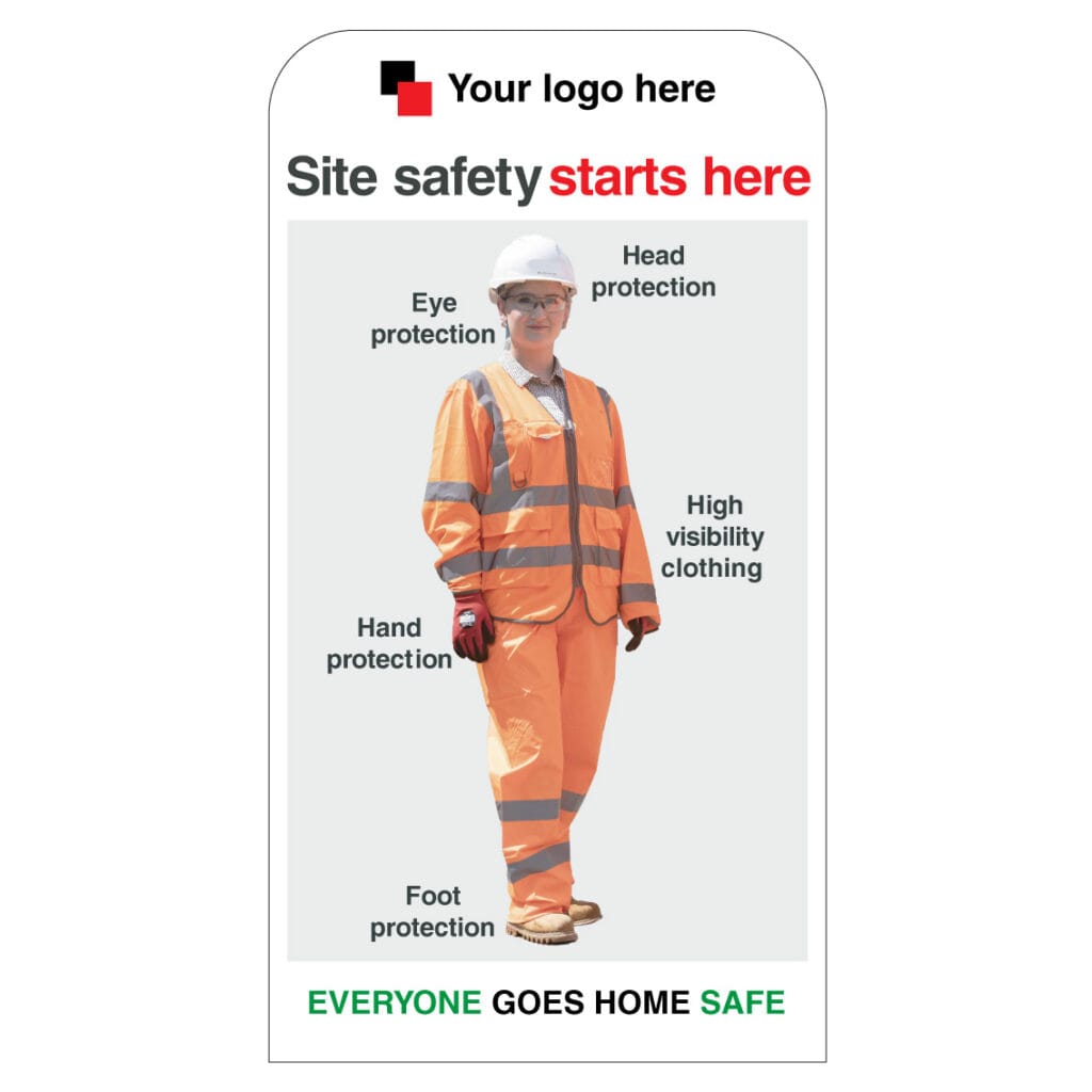 Site safety starts here free standing sign - - Cestrian Signs
