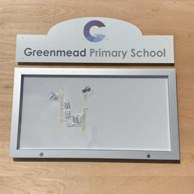 Wall mounted school notice board