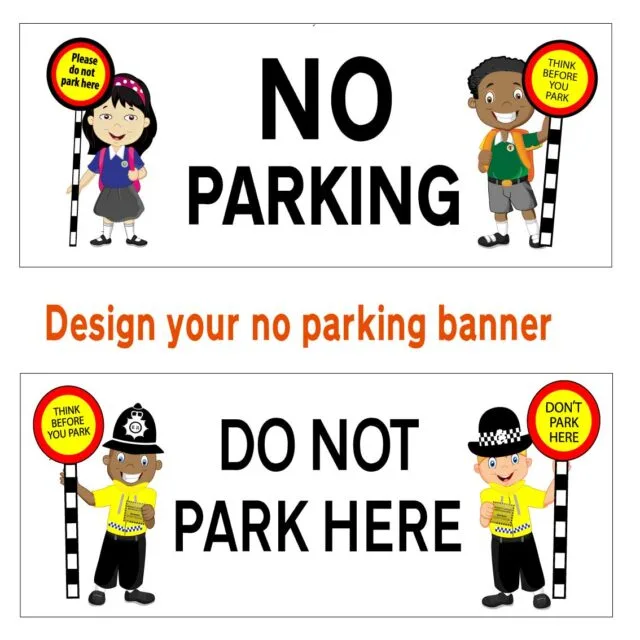 School no parking banner