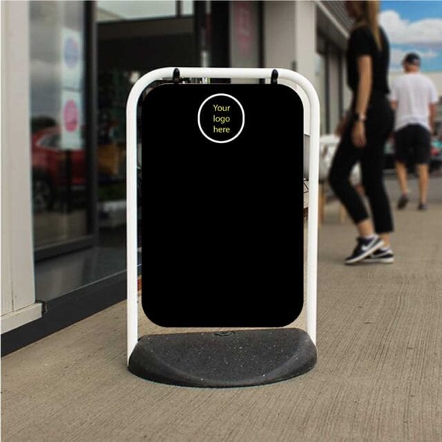 Swinger 2 Black board Pavement Swinging Shop Sign