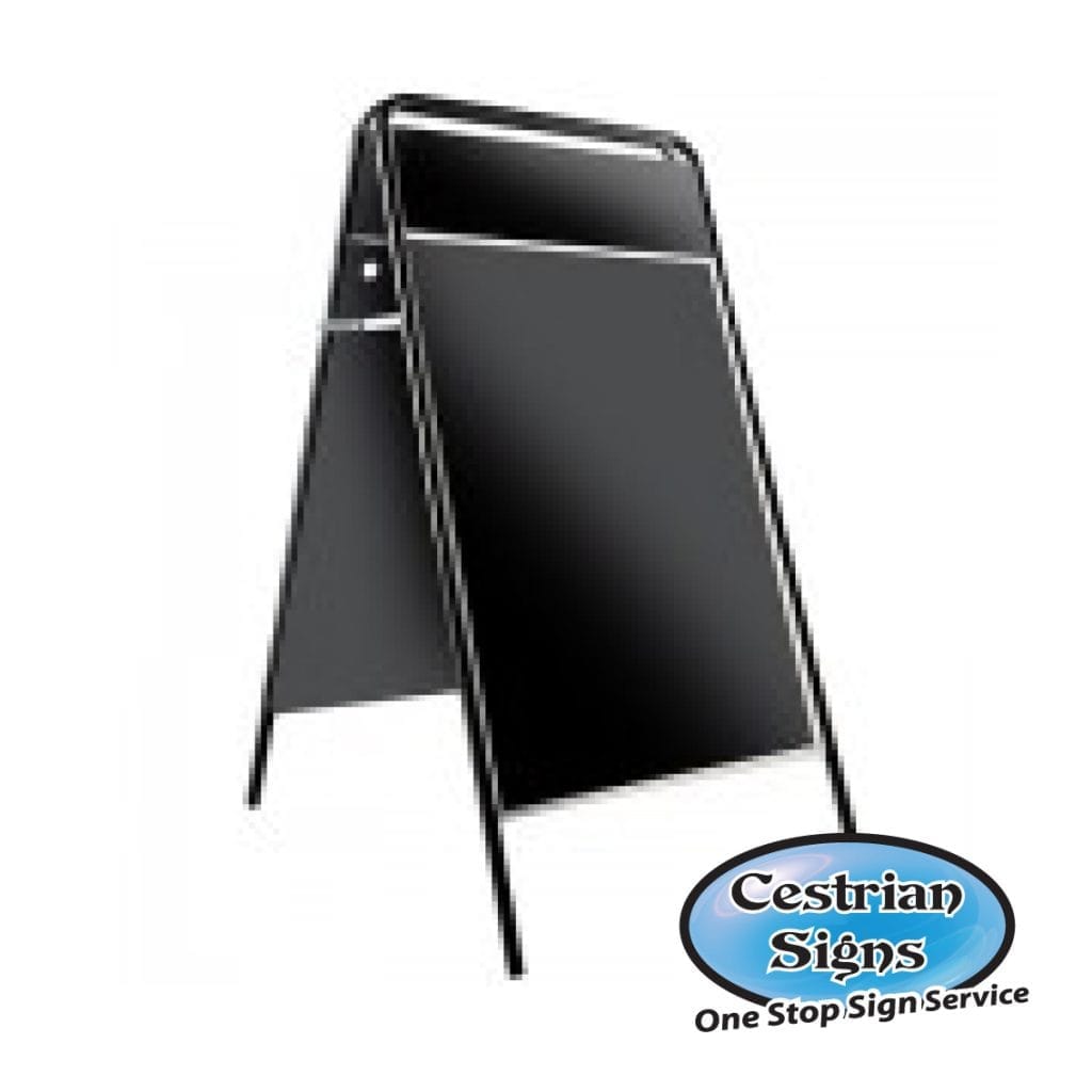 Metal A board Pavement Sign Black with Header 20 x 30