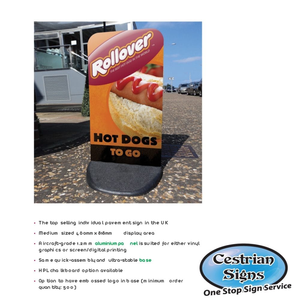 ecoflex printed pavement sign