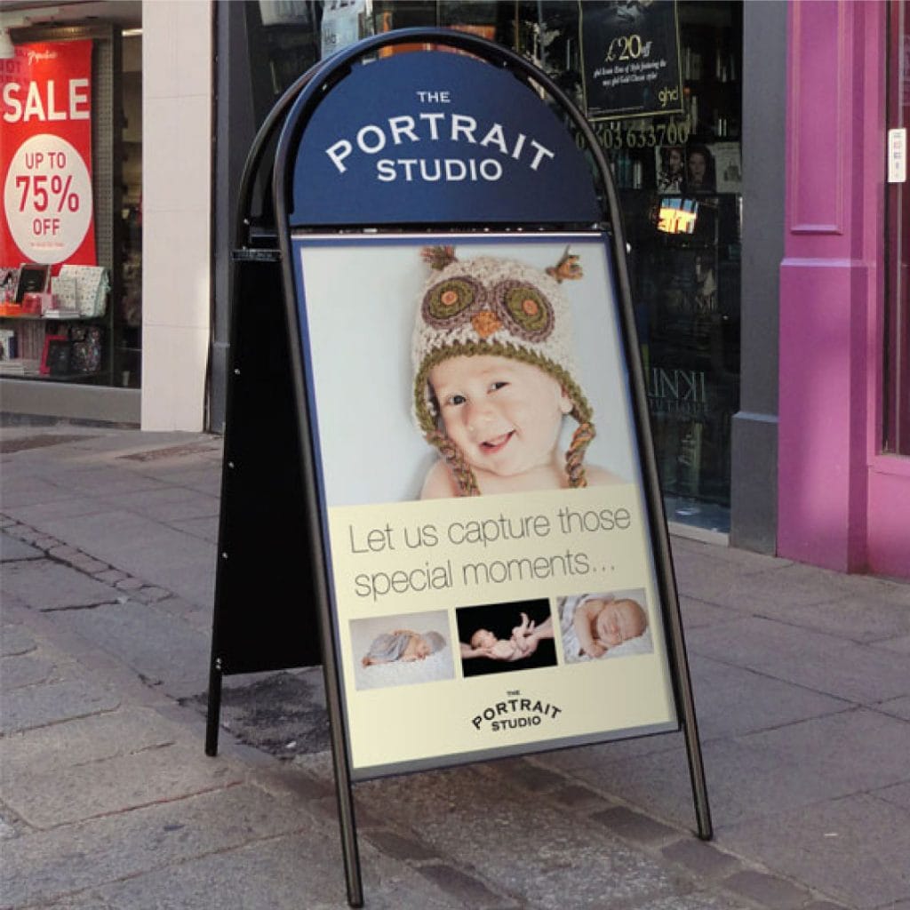 Booster A-Board Sign A1 Printed With Header SPECIAL OFFER