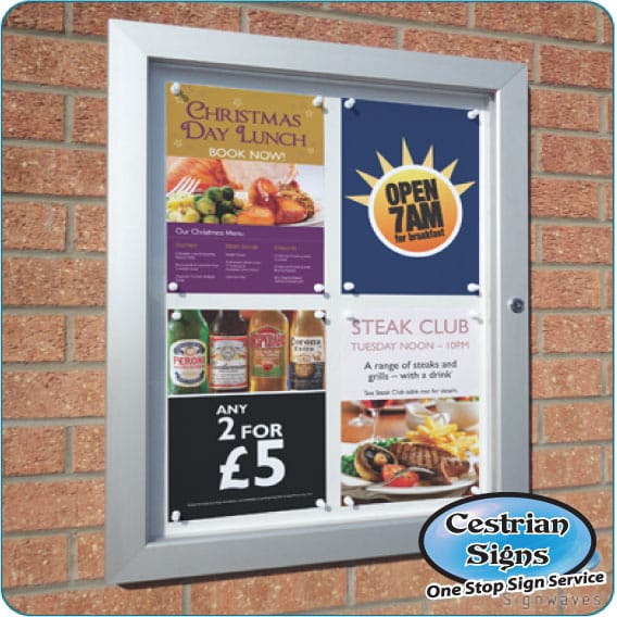 External Notice Board on Aluminium Posts Cestrian Signs