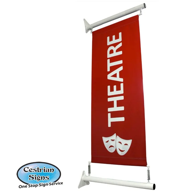 projecting shop banner system