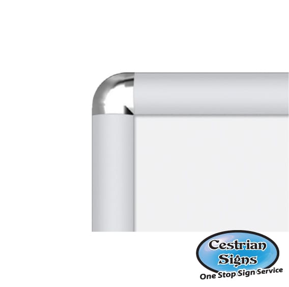 Snapframe Silver Anodised With Round Corners 25mm Profile