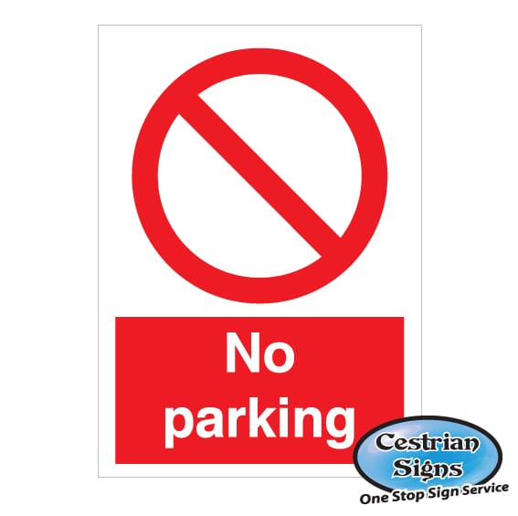 No parking signs 400mm x 600mm
