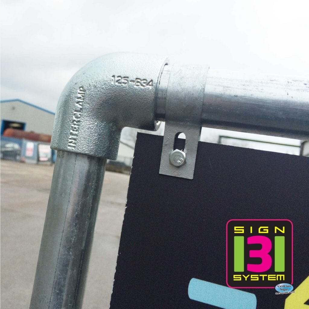 heavy duty metal pavement sign detail