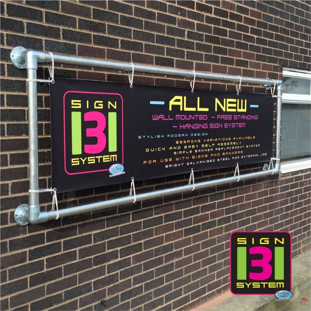 Heavy Duty Wall Banner Display System Midi